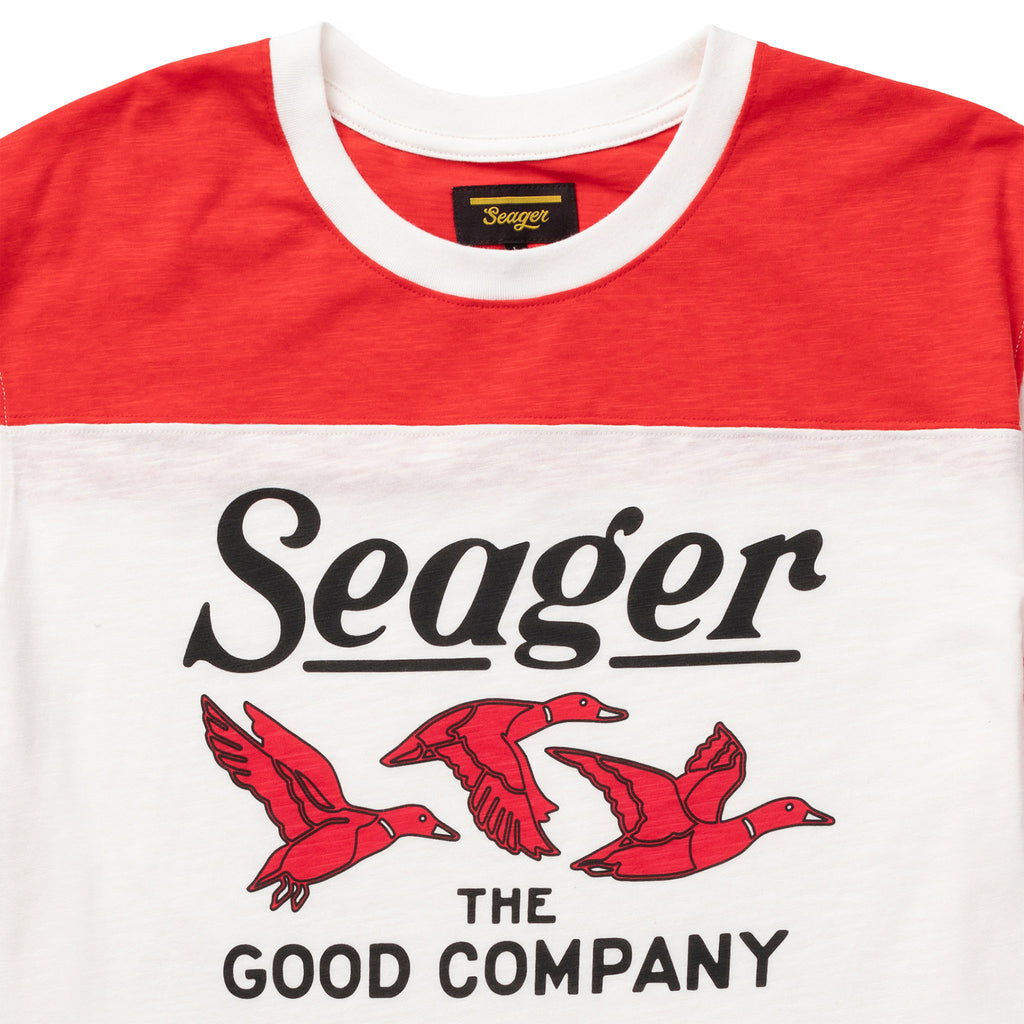 Seager Co. The Riggins Crew Tee Red/White, XXL