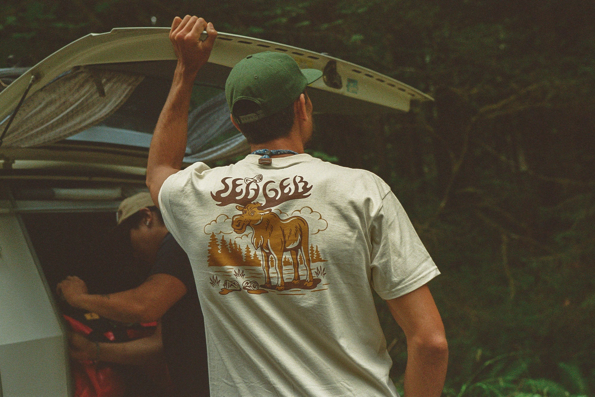 Tipsy Moose Tee Vintage White