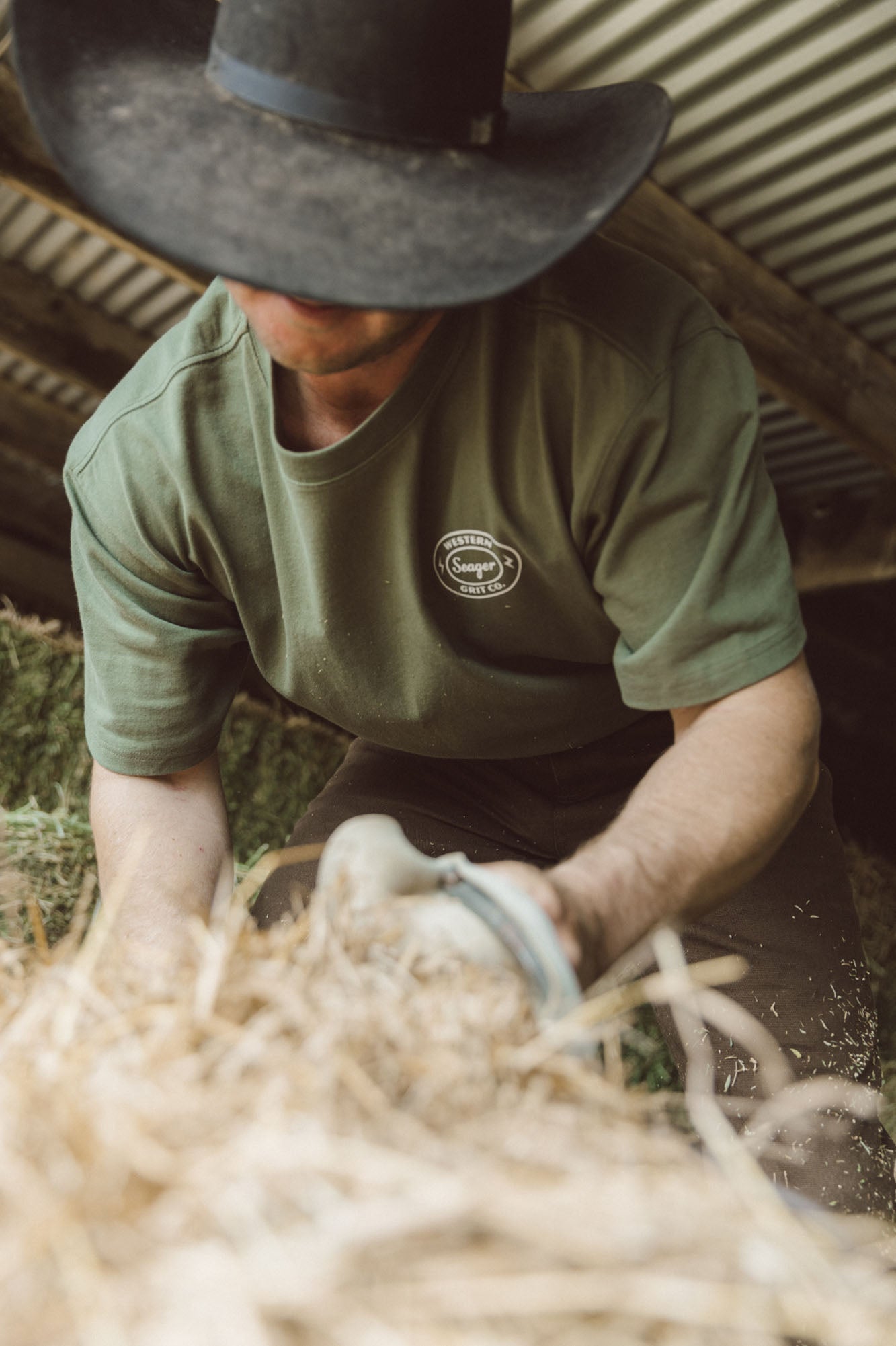 Burl Oversized Tee Military Green