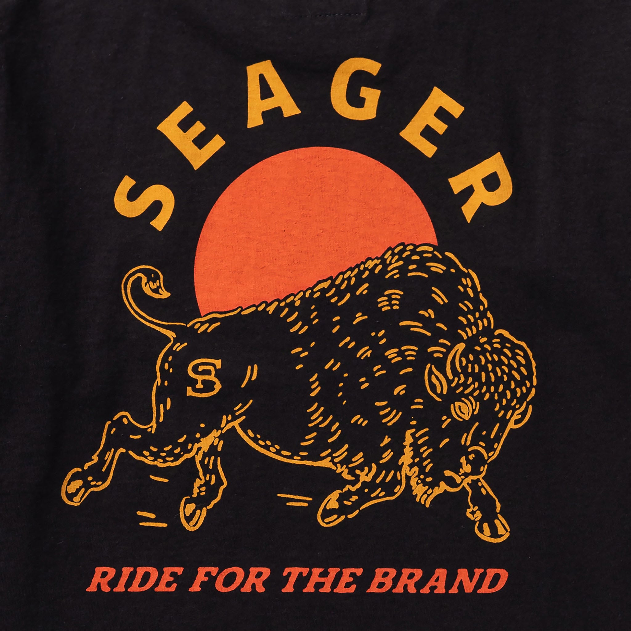 Ride for the Brand L/S Heavyweight Tee Black | Seager Co.