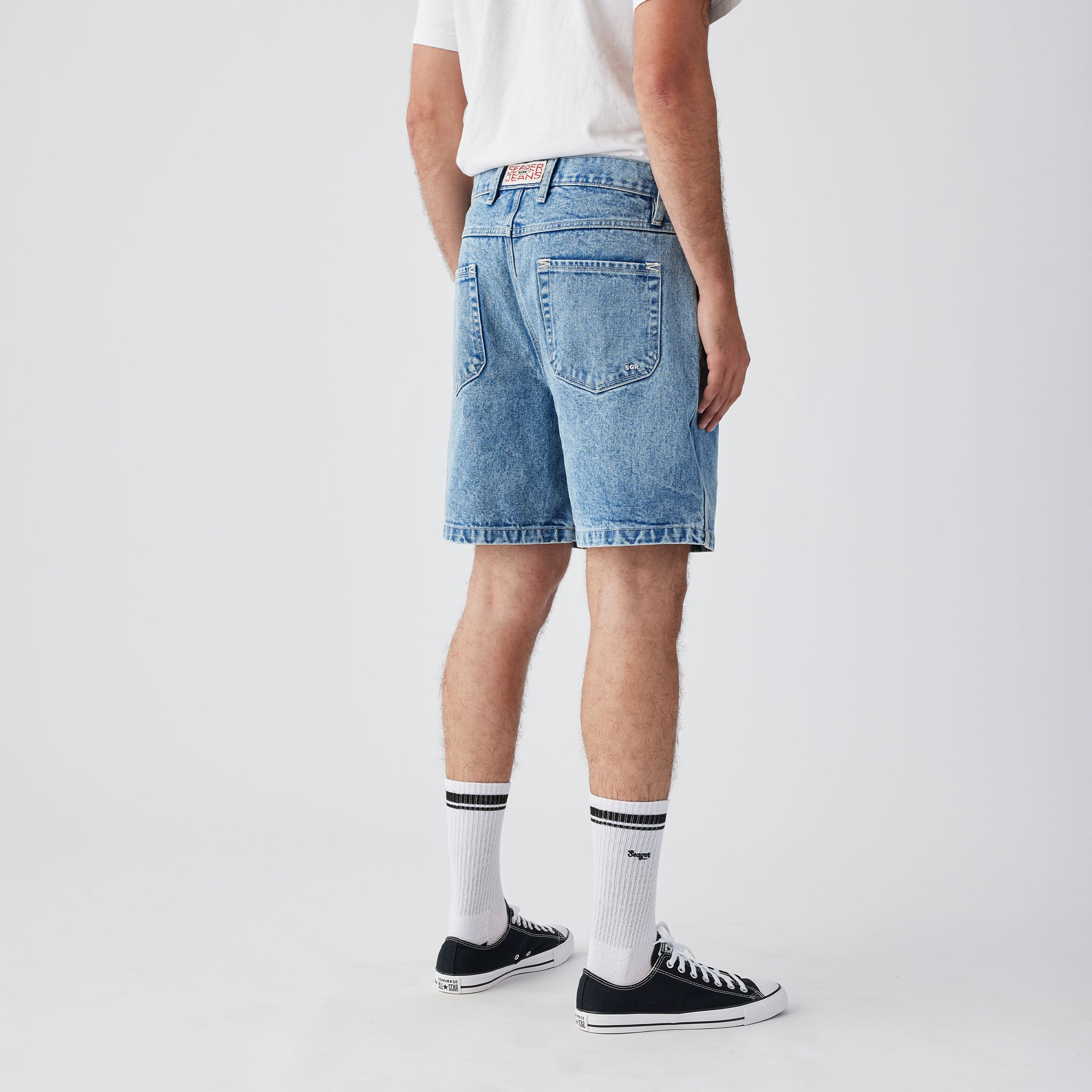 Sandstone Light Wash Denim Shorts