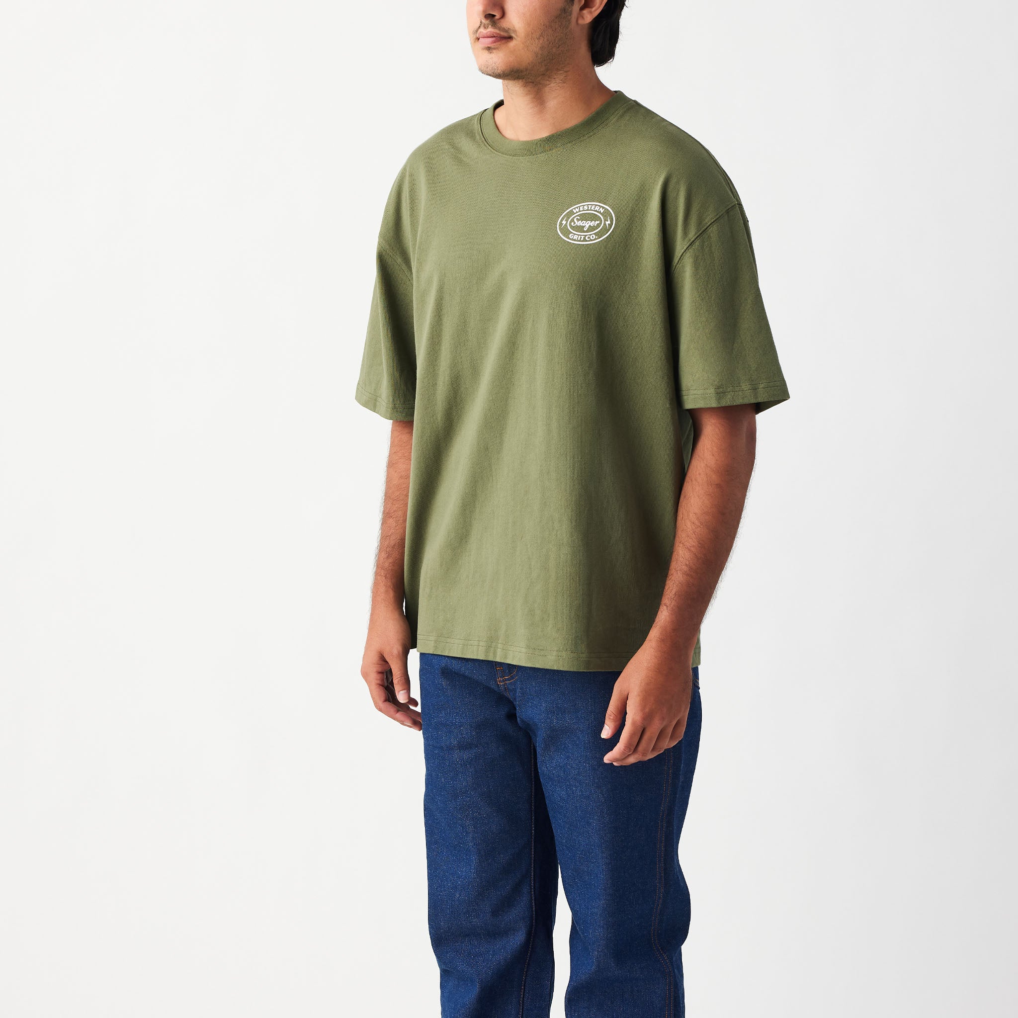 Burl Oversized Tee Military Green