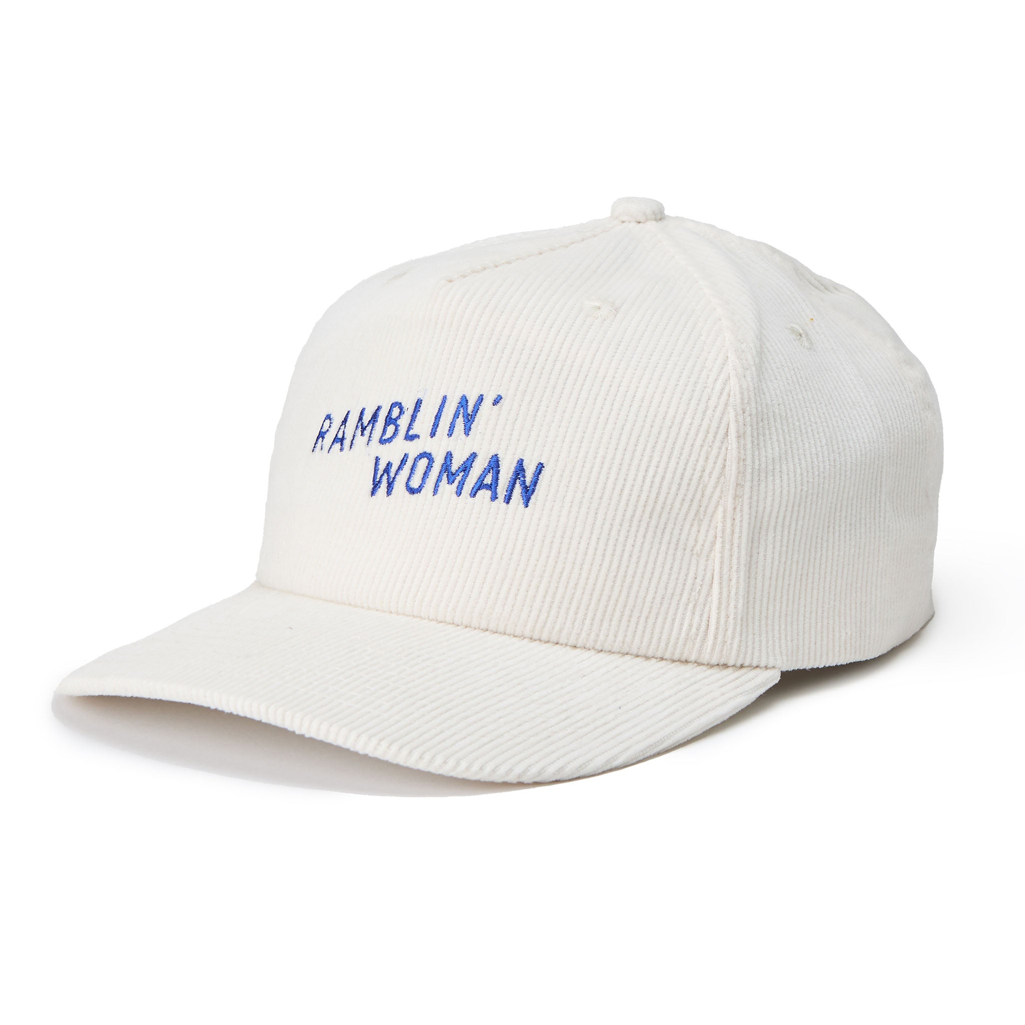 Ramblin' Woman Corduroy Snapback Cream/Blue