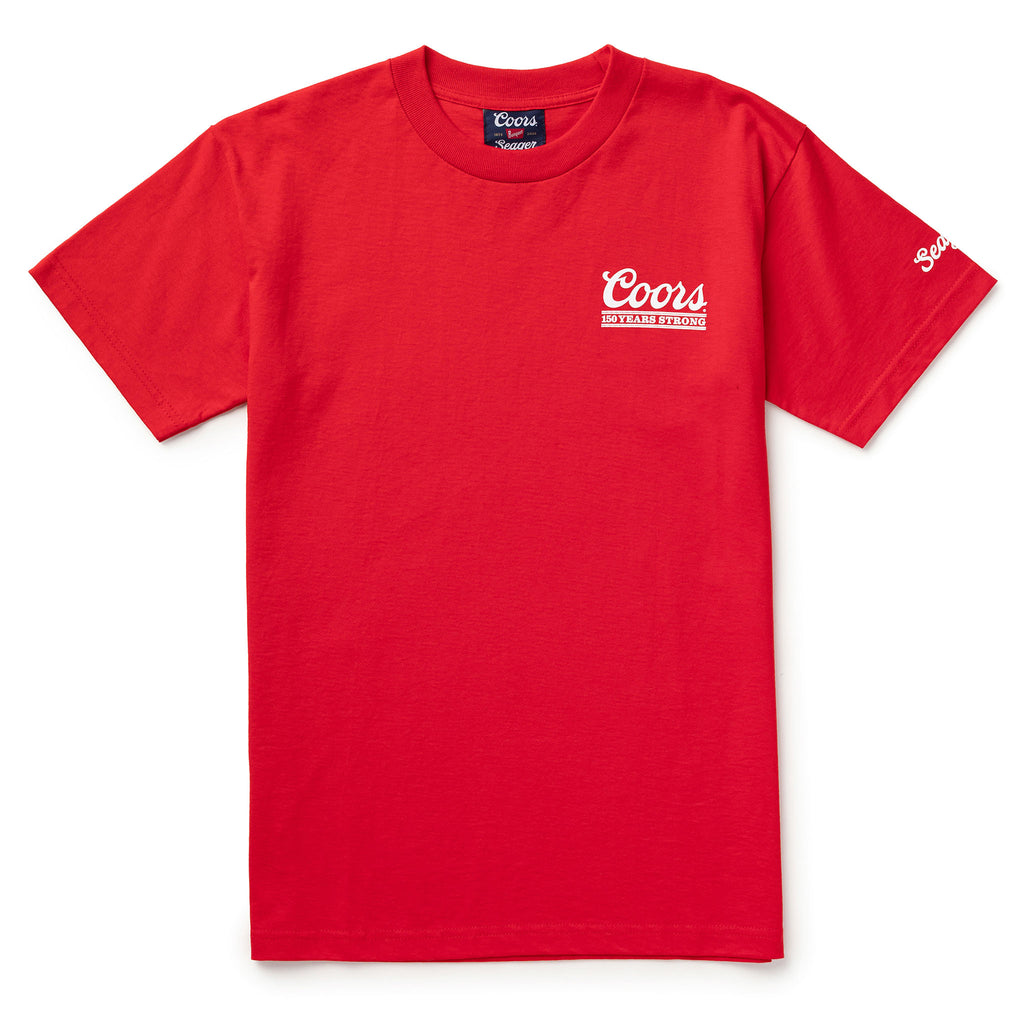 Seager Co. The Riggins Crew Tee Red/White, XXL