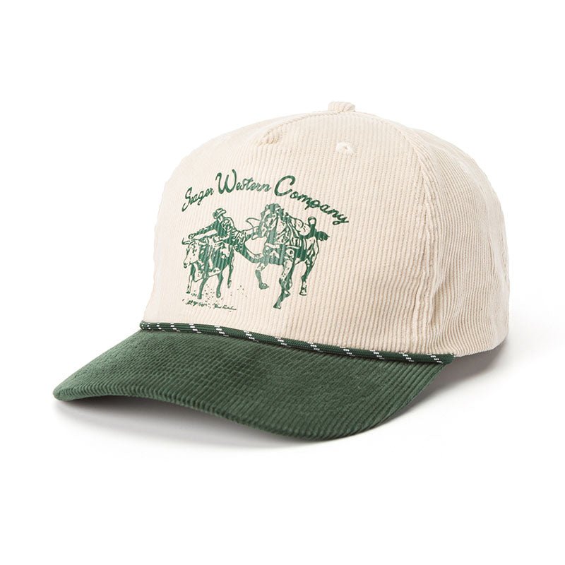 Los Rios Corduroy Snapback Natural/Green - Seager Co.