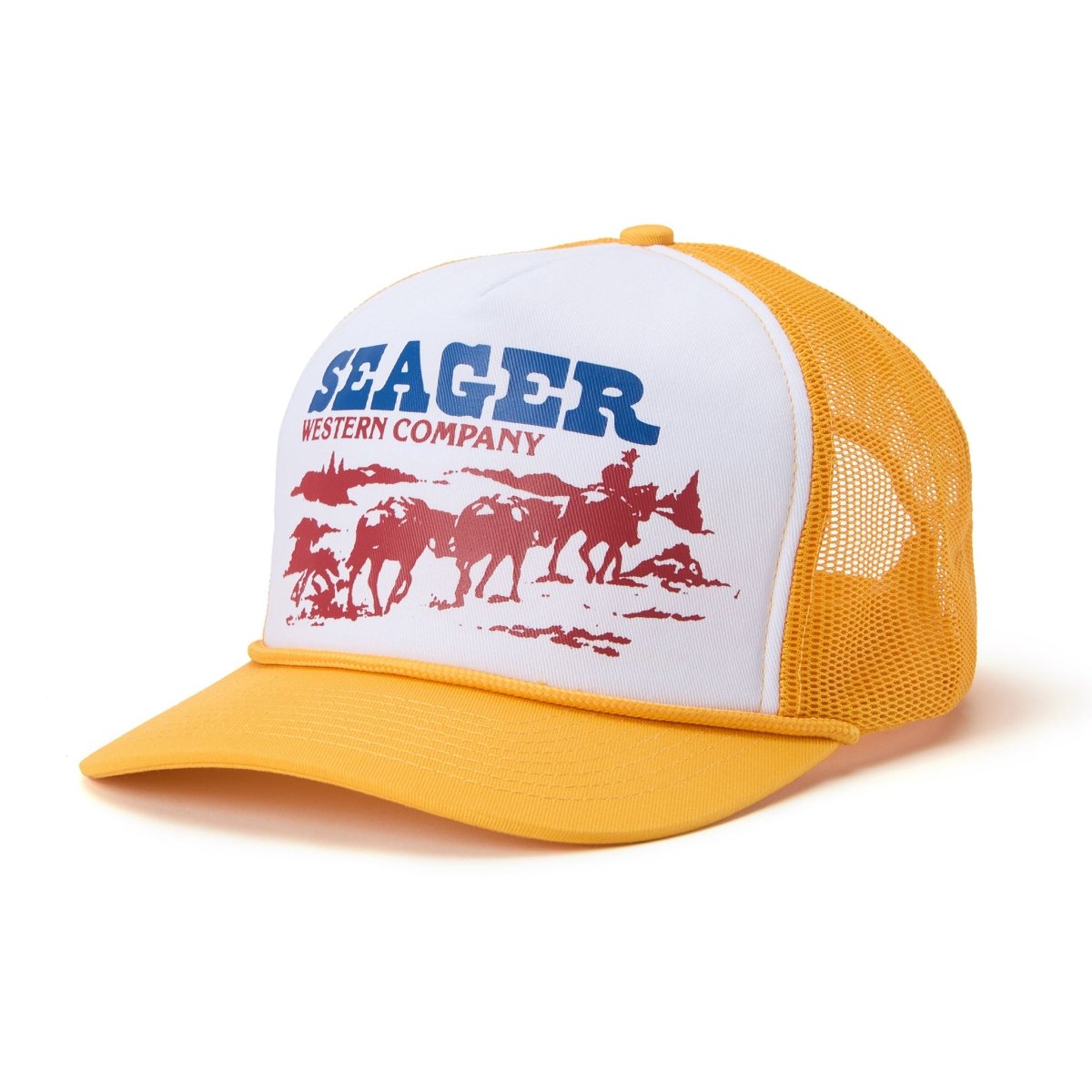 Pack Mule Snapback Yellow/Cream - Seager Co.
