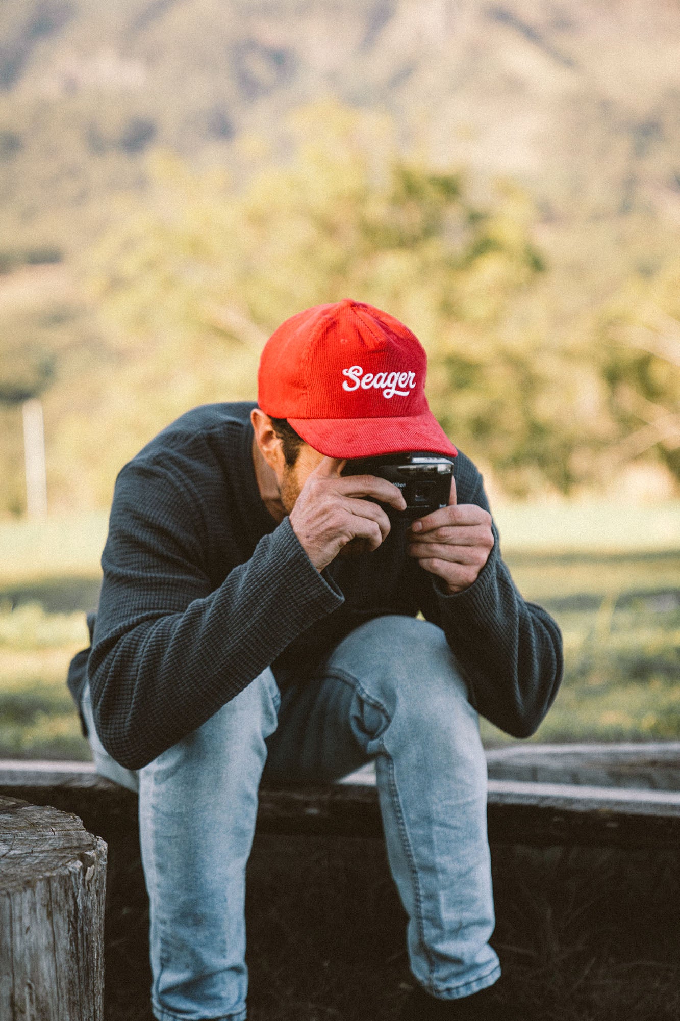 Big Red Corduroy Snapback