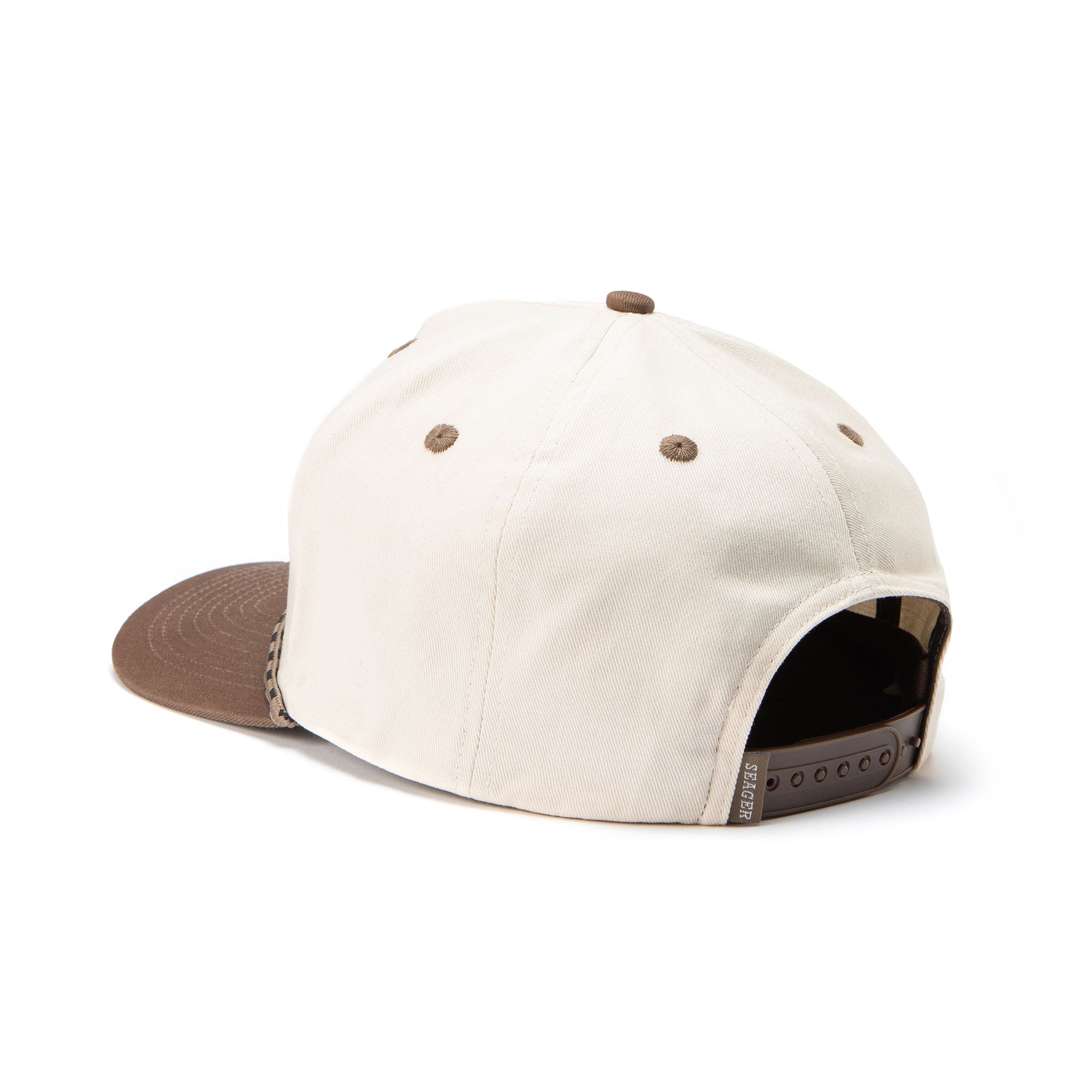 Branded Snapback Cream/Brown