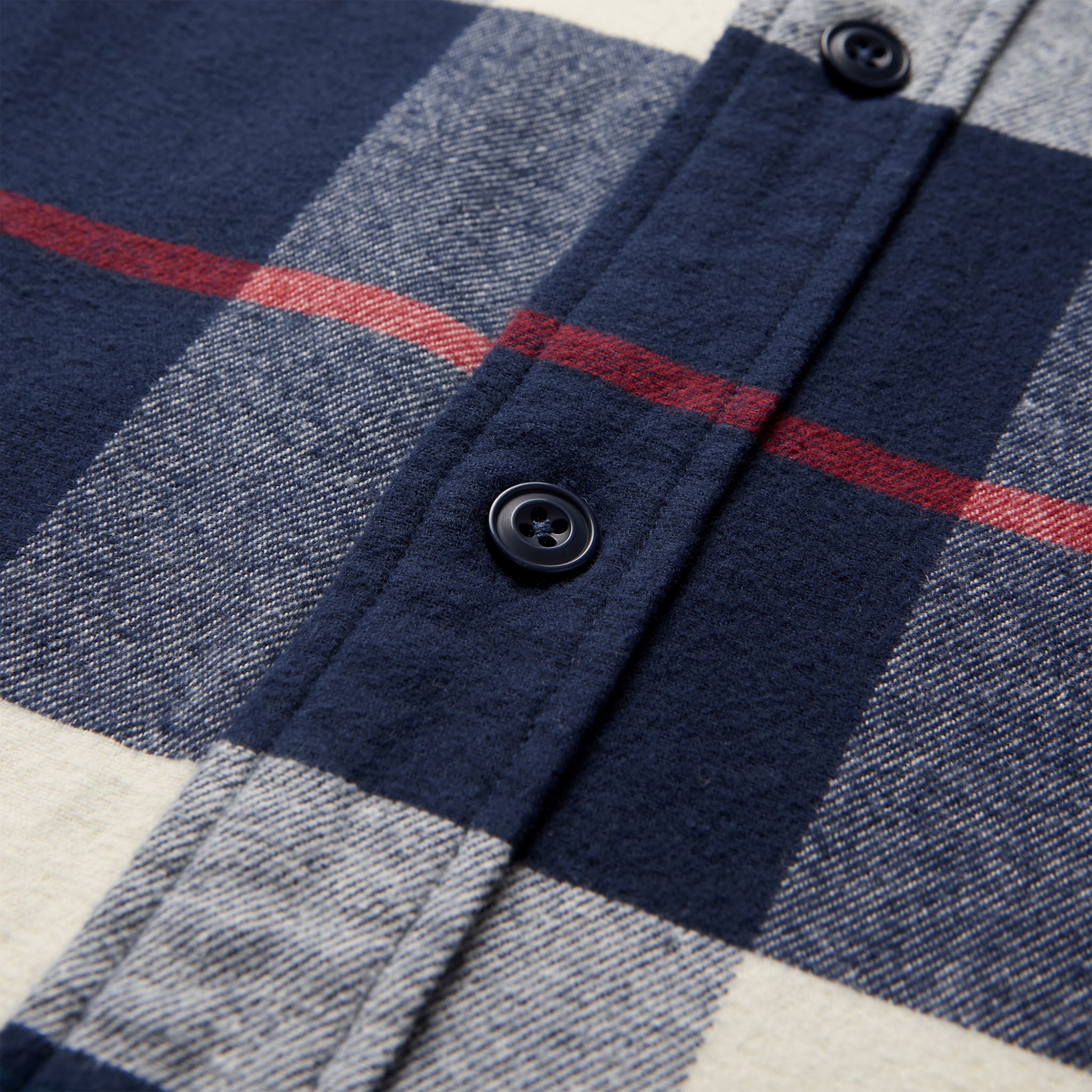 Calico Flannel Navy Big Plaid