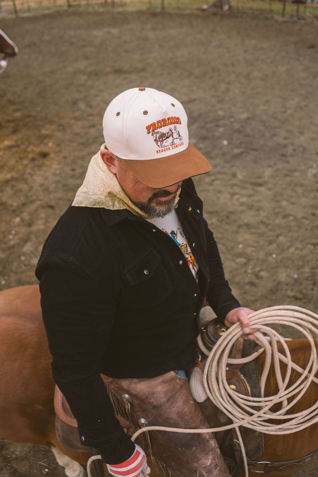 Seager x PRORODEO Wrestler Snapback Cream/Brown