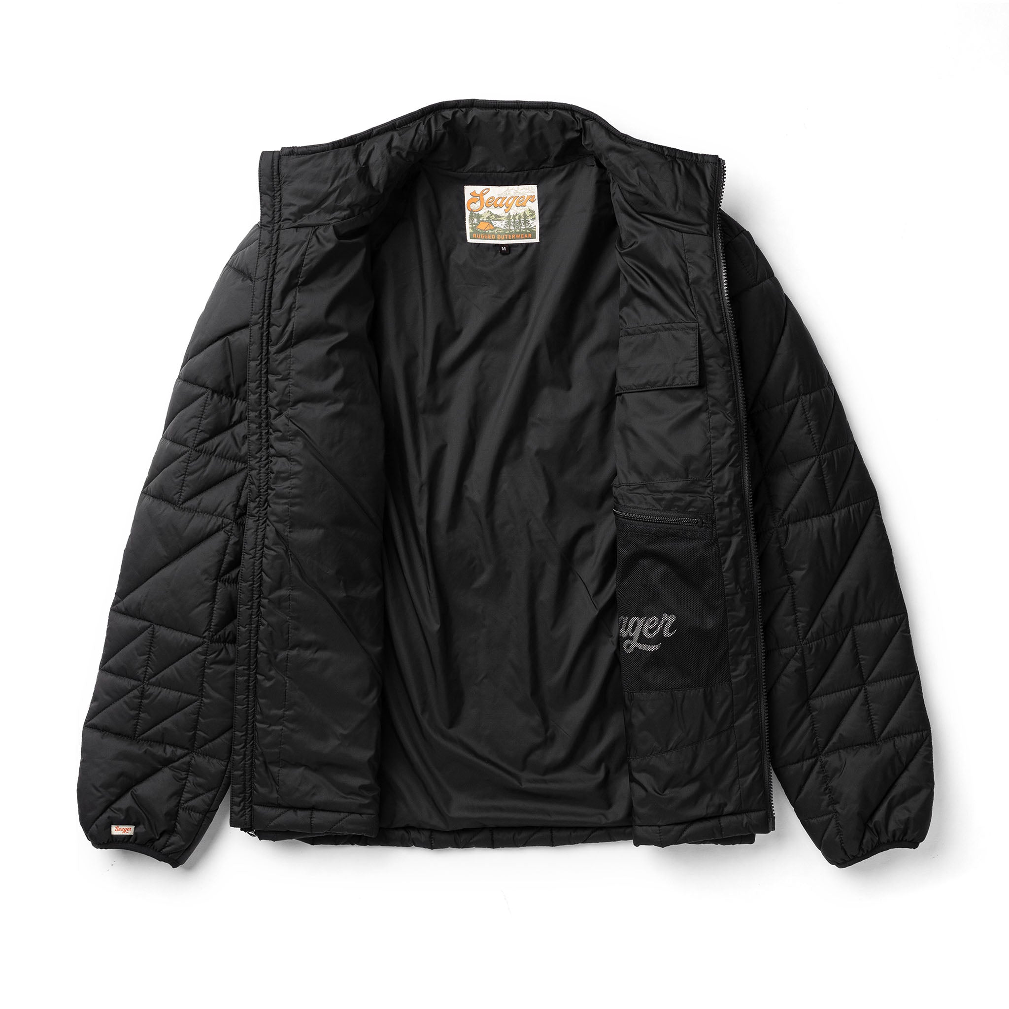 Ruff & Tuff Puff Jacket Mock Neck Black