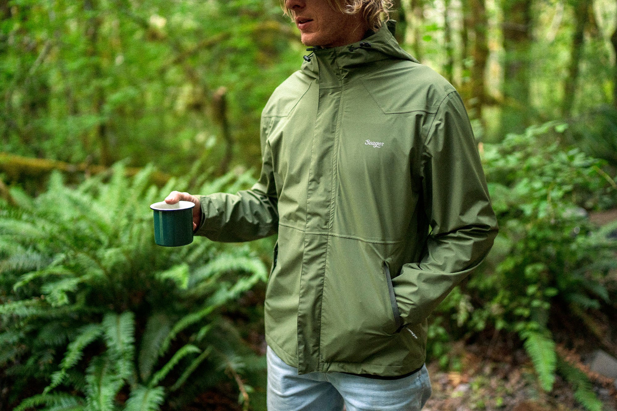 Thundercloud Rain Jacket Military Green