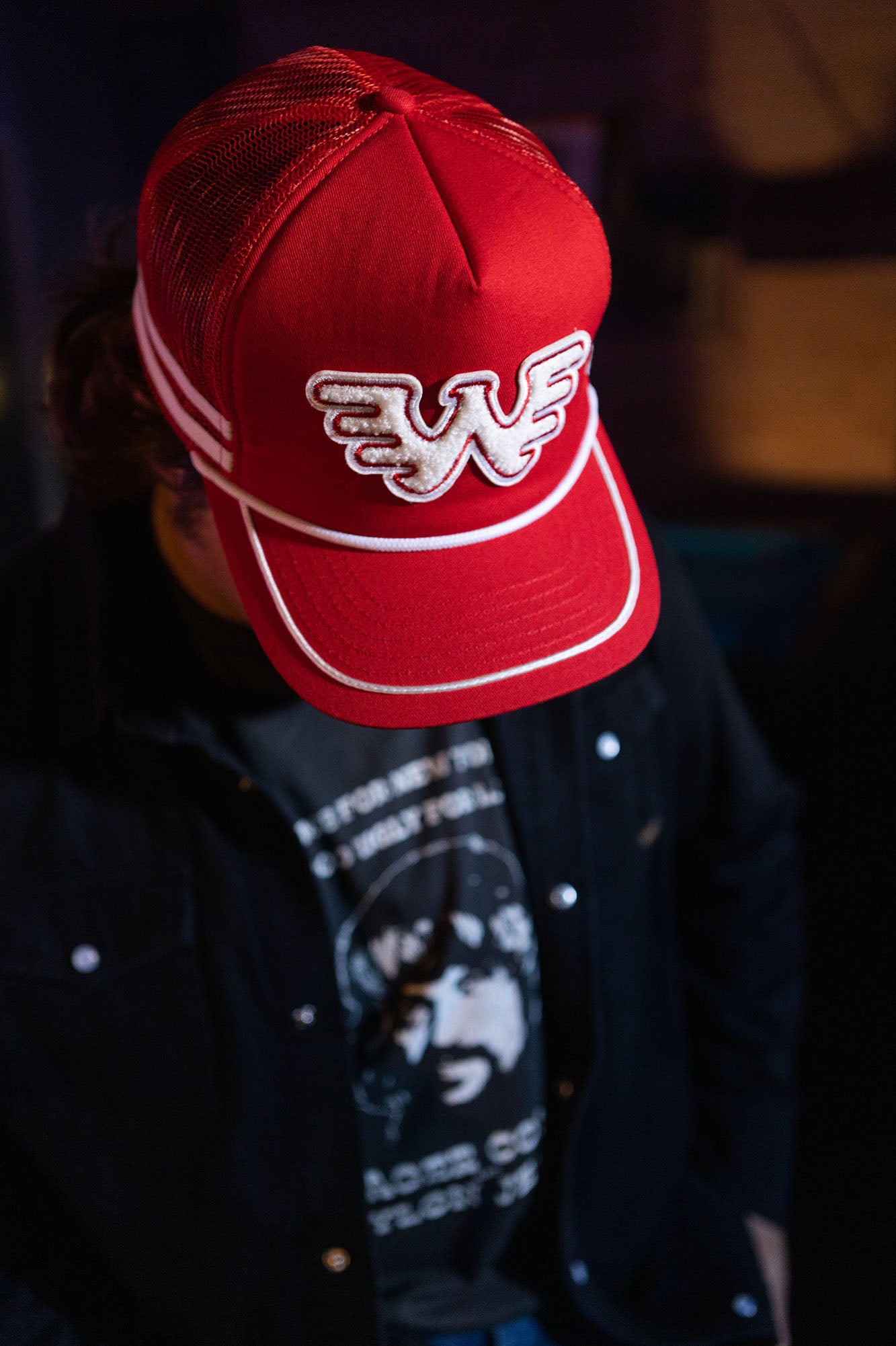 Seager x Waylon Jennings Flying W Snapback Red