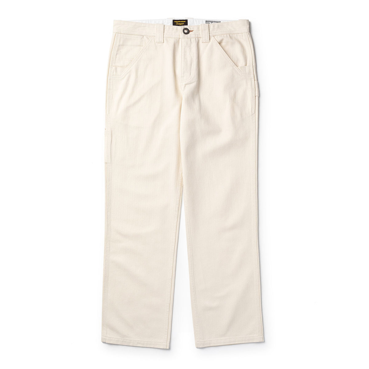 Bison Herringbone Pant Regular Fit Natural | Seager Co.