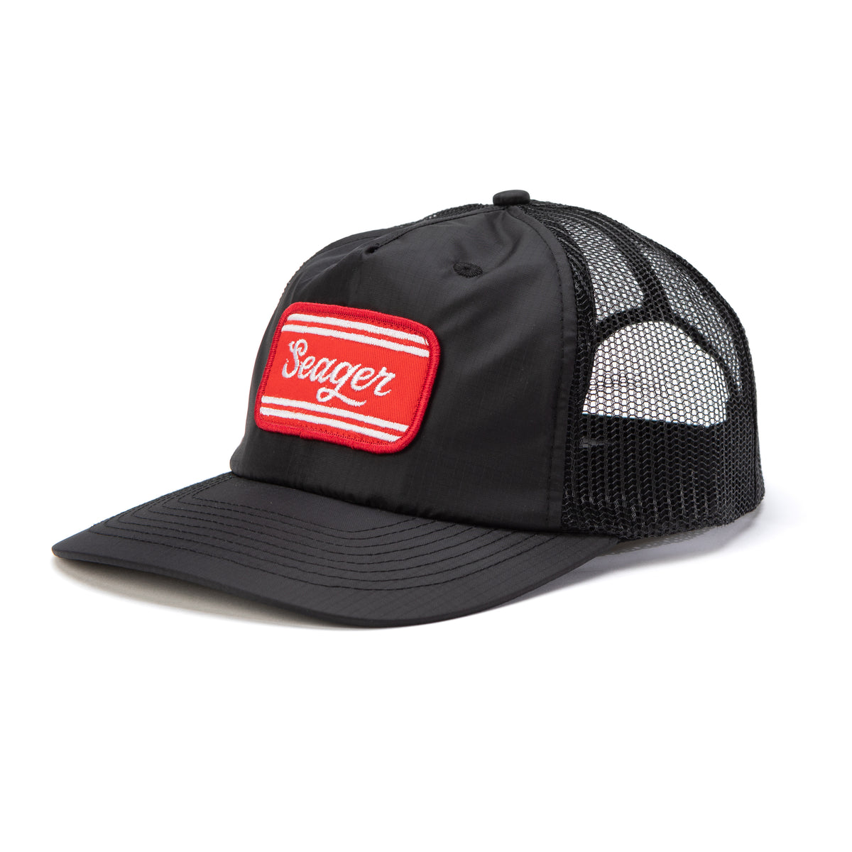 Whitewater Nylon Mesh Snapback Black | Seager Co.