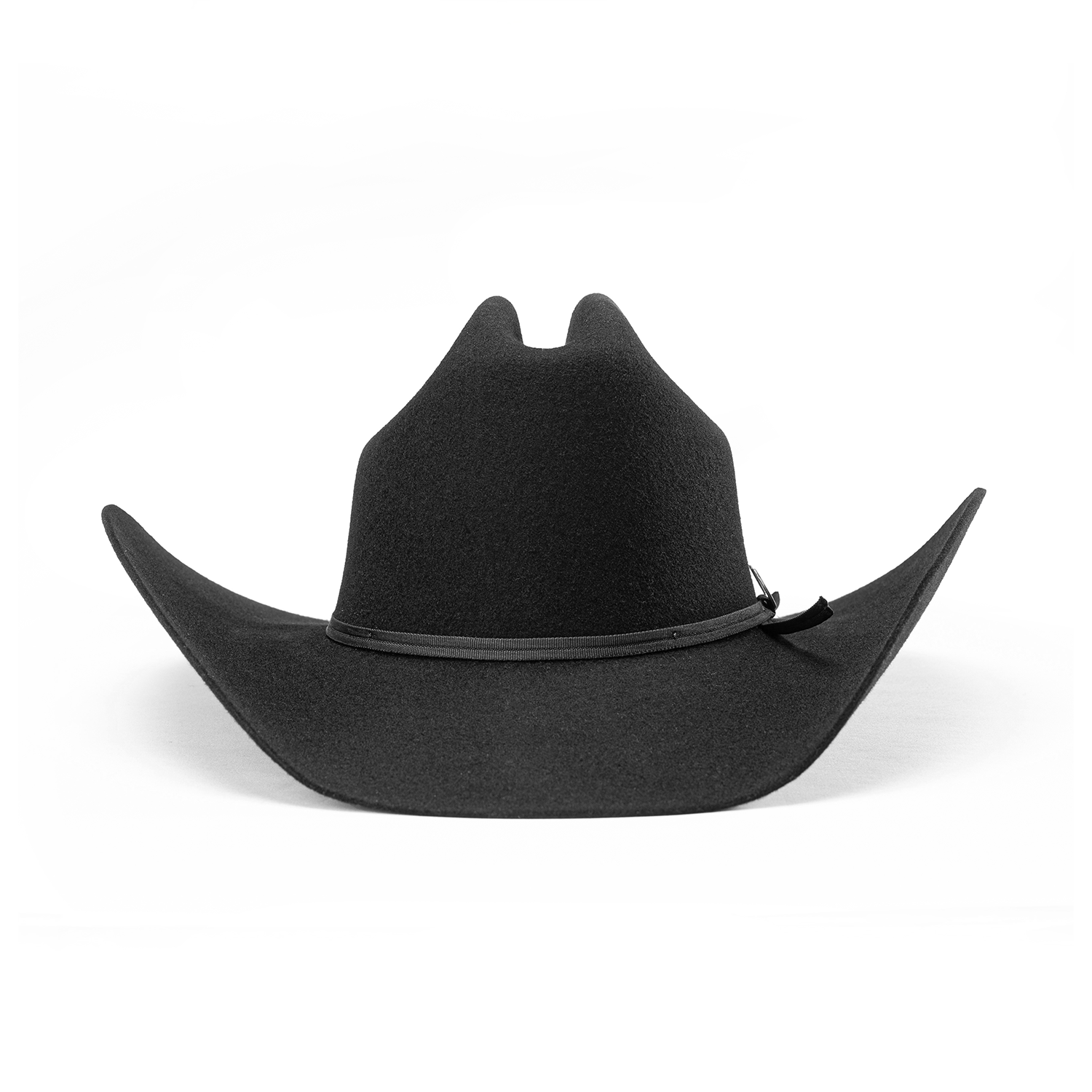 Longhorn 4X Hat Black - Cowboy Felt 4 1/2 Cattleman Crown 3 Brim with Western Flange Made in USA Seager Co, 7